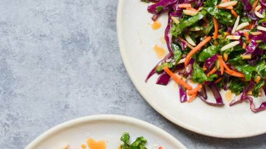Kale Salad with Ginger Peanut Dressing